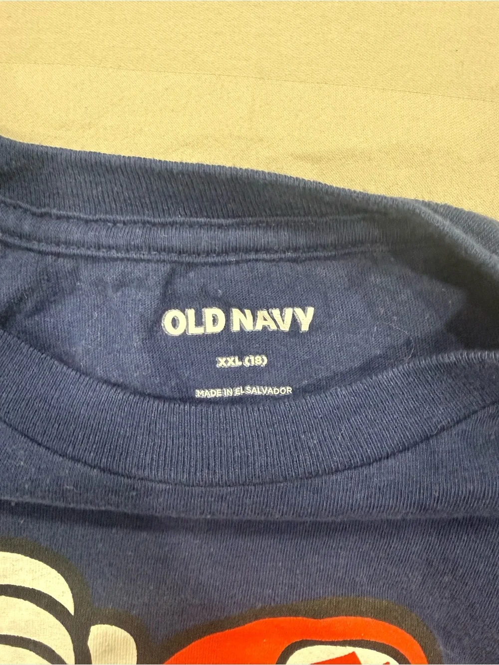 Old Navy Navy Blue Super Mario Graphic Tee - Multicolor Print